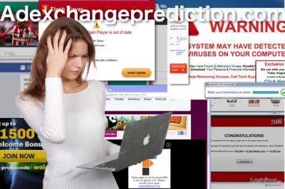 Ejemplo de los anuncios del virus Adexchangeprediction.com