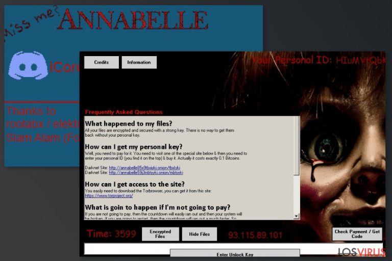 Imagen del virus Annabelle
