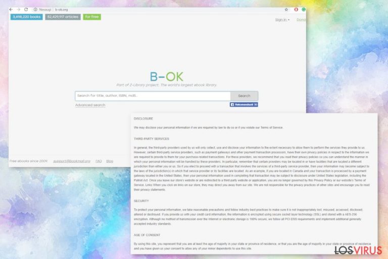 Página web de B-ok.org