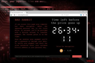 Bad Rabbit ransomware virus