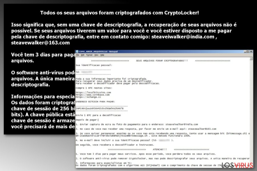 Versión portuguesa del ransomware Crypton