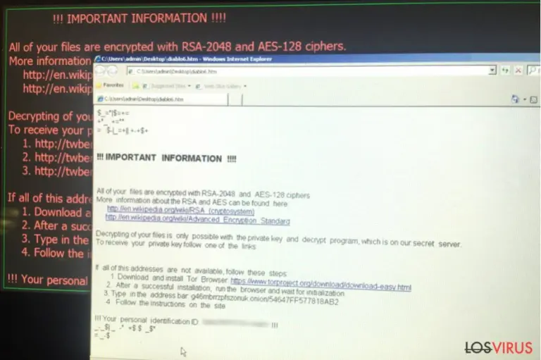 Diablo6 ransomware virus