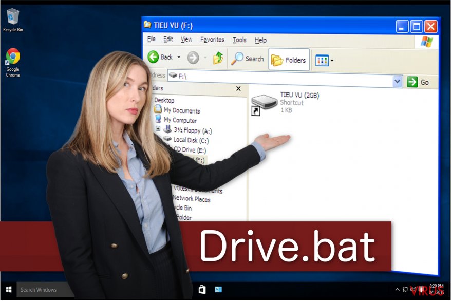 El virus Drive.bat oculta el contenido de los dispositivos USB