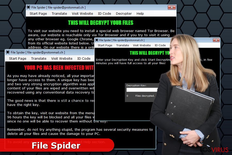 Imagen del ransomware File Spider