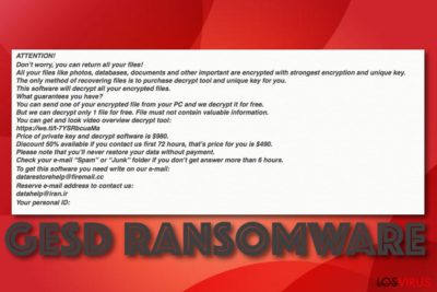 Virus ransomware Gesd
