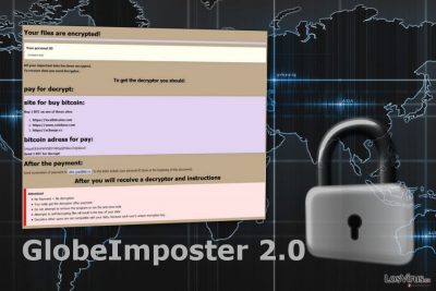 Nota de pago del virus ransomware GlobeImposter 2.0
