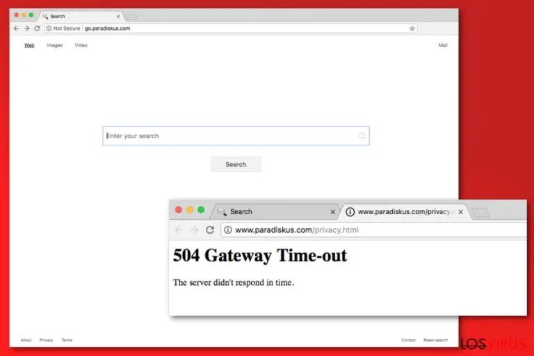 Go.paradiskus.com virus example