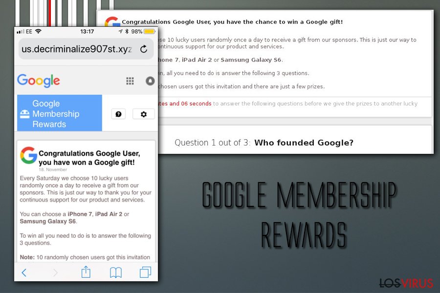 Premios de membresía de los virus de Google