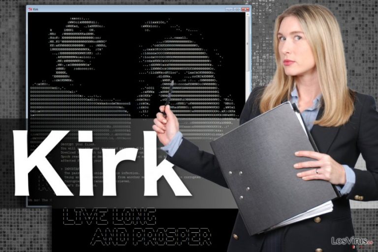 Imagen del virus ransomware Kirk