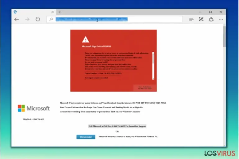 Microsoft Edge Critical ERROR