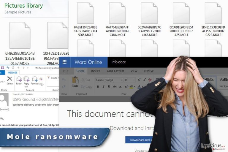 La imagen del virus ransomware Mole