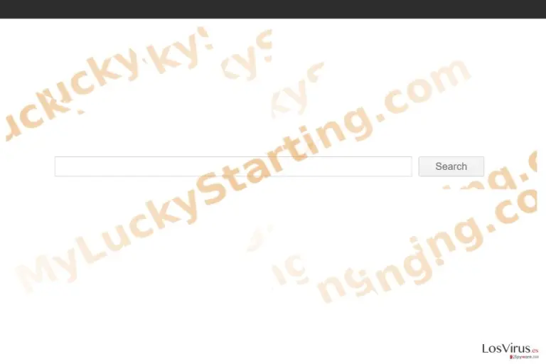The image displaying myluckystarting.com