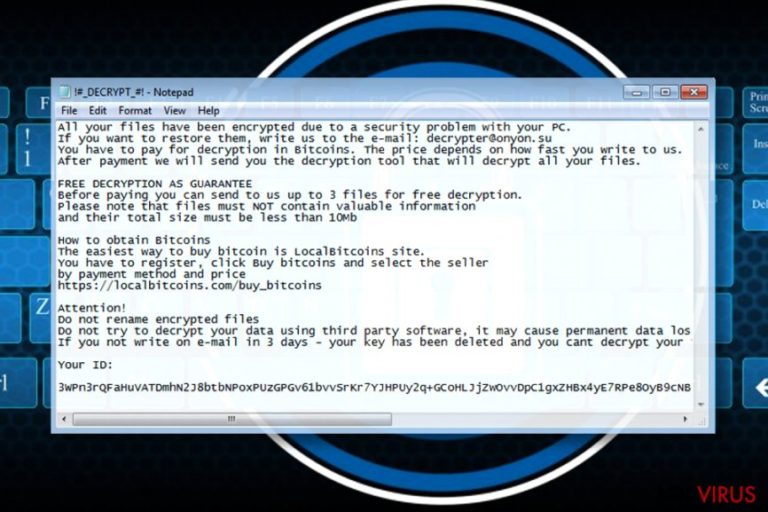 Nota del ransomware OnyonLock
