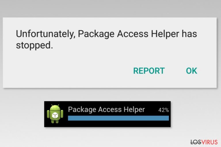 Ejemplos del error Package Access Helper