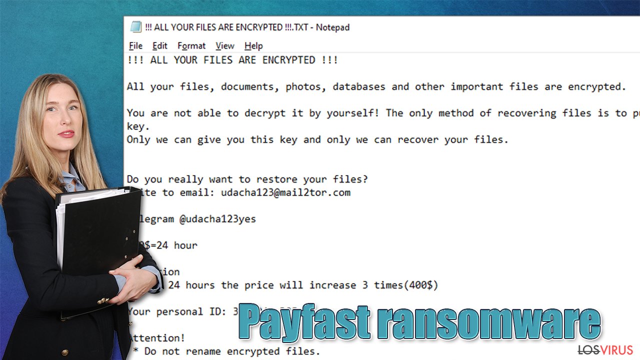 Virus ransomware Payfast