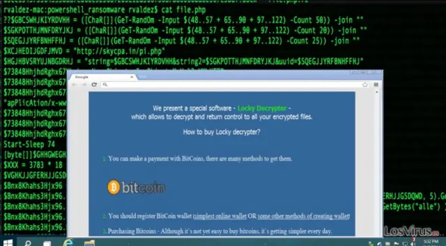 The screenshot of PowerLocky virus