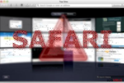 La imagen que muestra la infección de redirección de Safari
