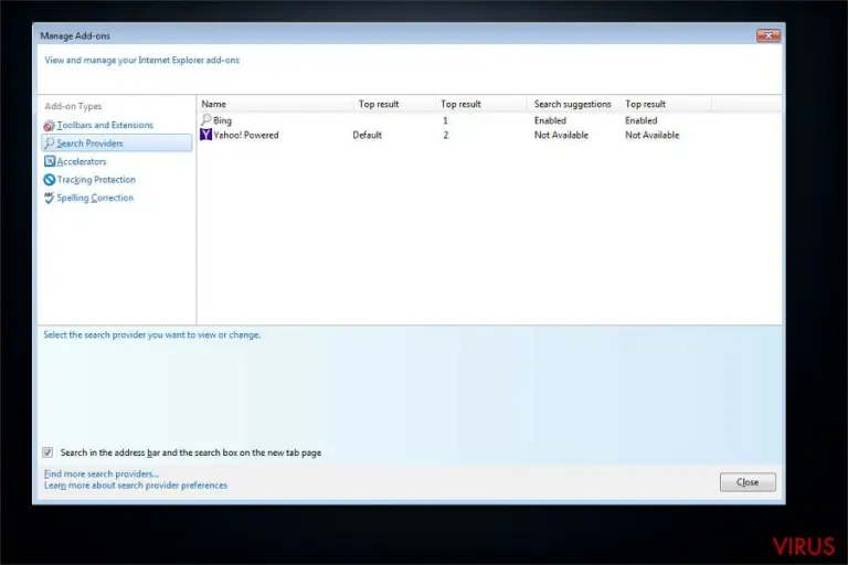Virus Search.yahoo.com