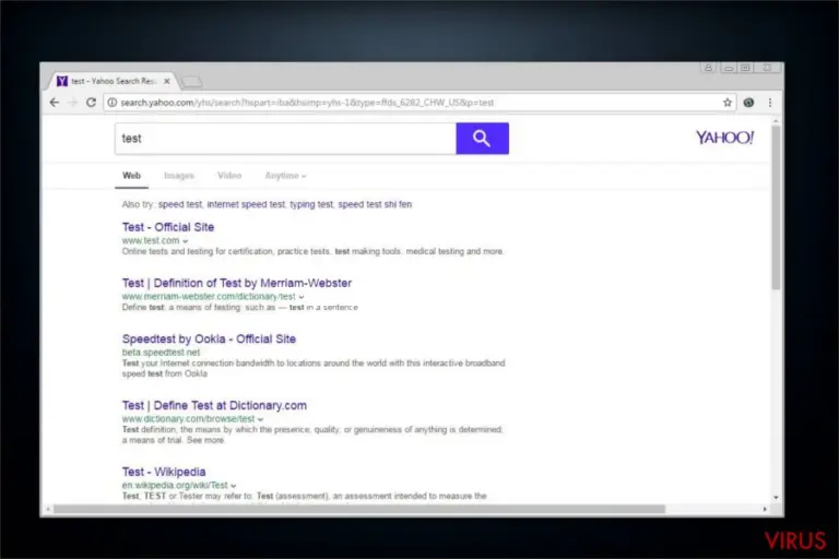 El programa potencialmente no deseado Search.yahoo.com