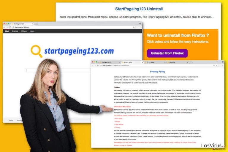 Ilustración del virus StartPageing123.com
