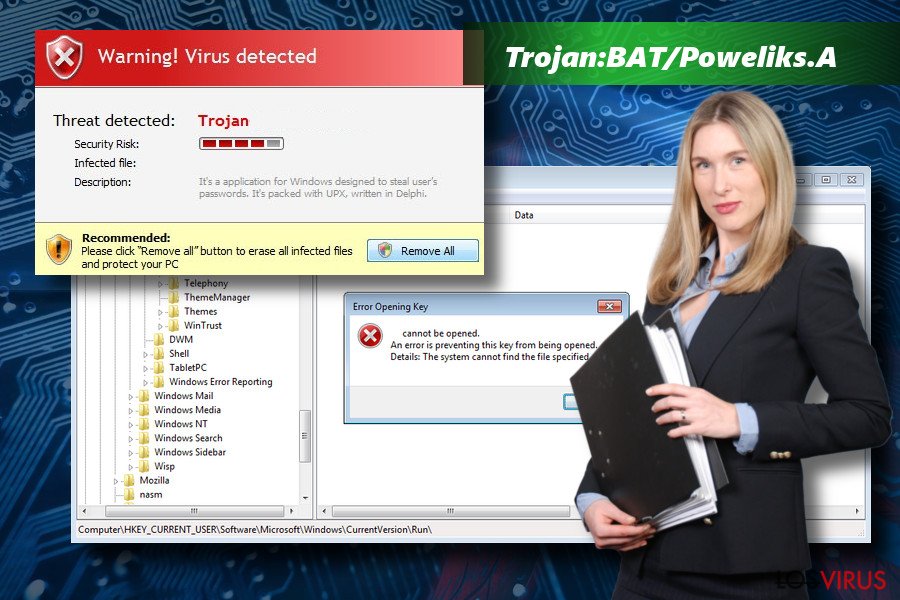 Es recomendable la eliminación del virus Trojan:BAT/Poweliks.A