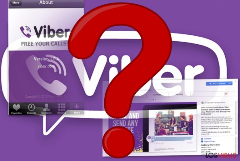 La imagen de la app móvil Viber y de su extensión de navegador