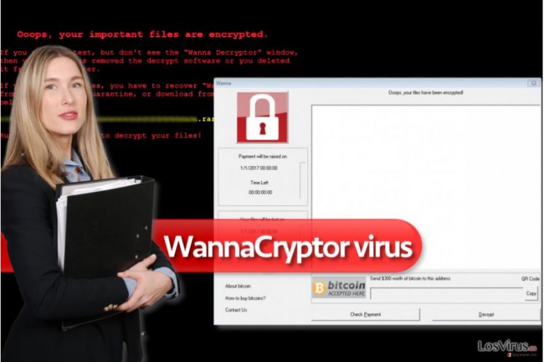 Virus ransomware WannaCryptor