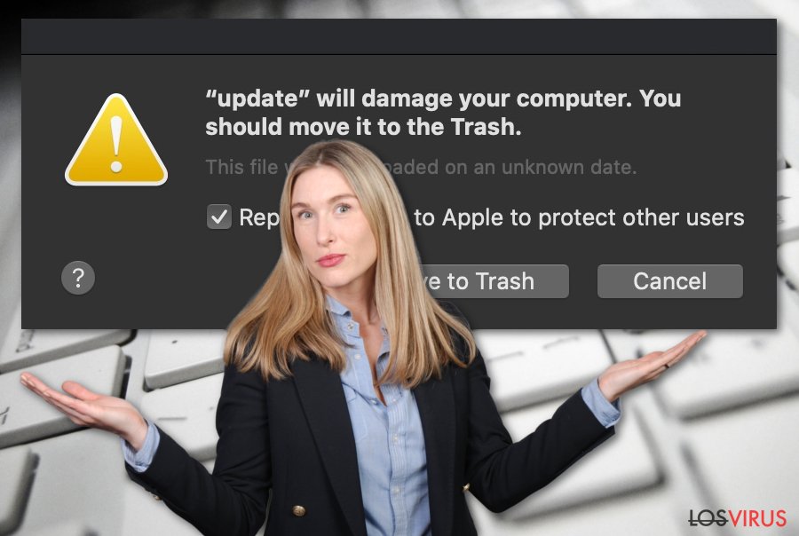 Virus Dañará tu ordenador. Deberías moverlo a la Papelera