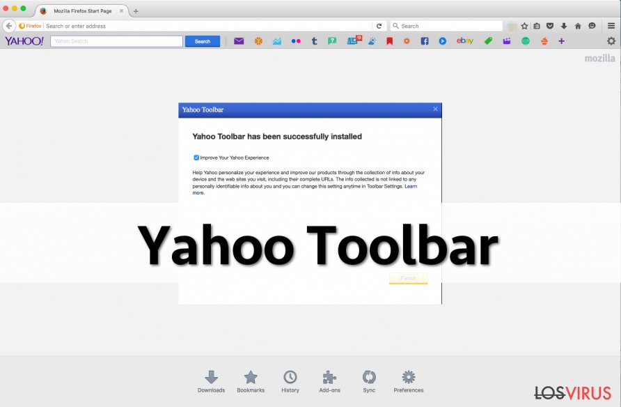 Pantallazo de Yahoo Toolbar