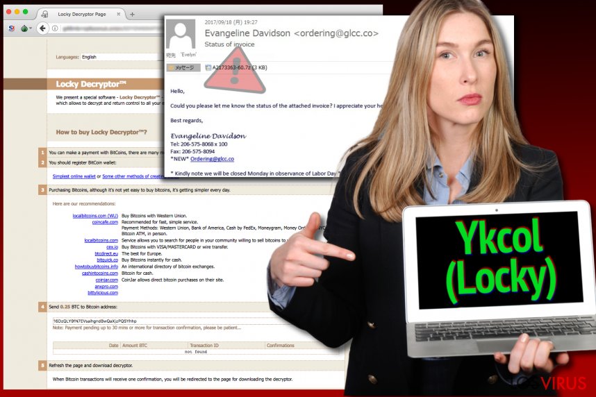 El virus Locky ahora se denomina Ykcol