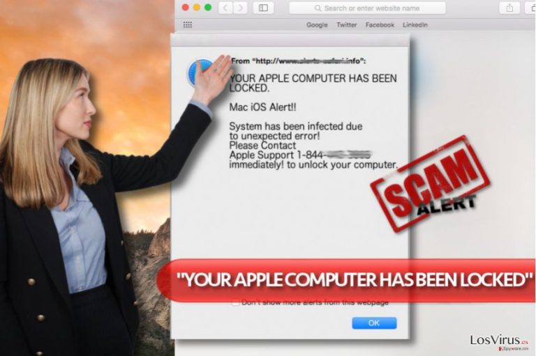 Virus "YOUR APPLE COMPUTER HAS BEEN LOCKED"