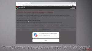 «Your Chrome is severely damaged by 13 Malware!» scam